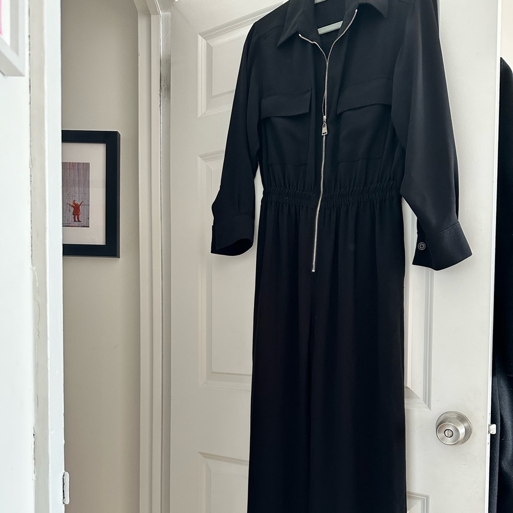ZARA BLACK JUMPSUIT WITH ZIPPER